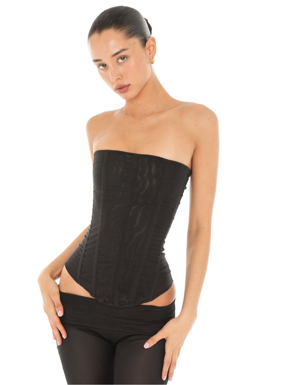 Black AreYouAmI Sunniva Corset Top